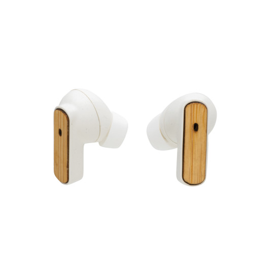 RCS recycled plastic & bamboo TWS earbuds