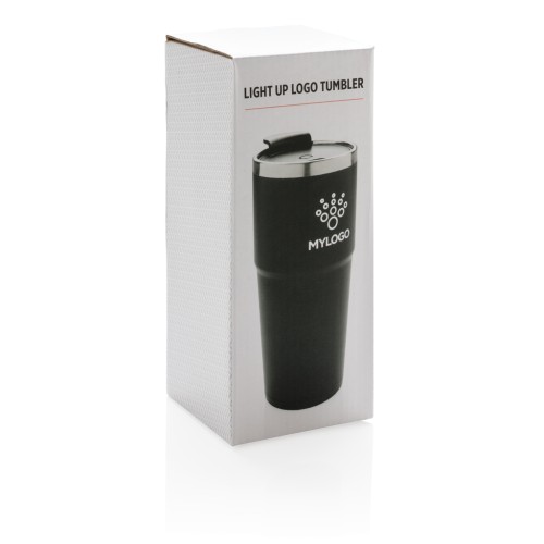 Light up logo tumbler