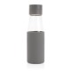 Ukiyo glass hydration tracking bottle with sleeve