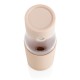 Ukiyo glass hydration tracking bottle with sleeve