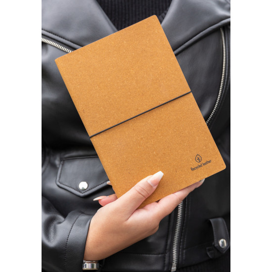 A5 recycled leather notebook